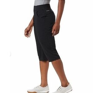 Columbia Women's Pull-On Anytime Capri Pants Black Size S Casual St: 1768151 EUC